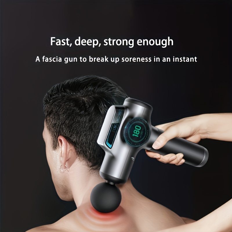 99 Speeds Massage gun , Muscle Massage Gun Deep Tissue for Athletes,  Portable Percussion Massager with 6 Massage Heads, Electric Handheld Body