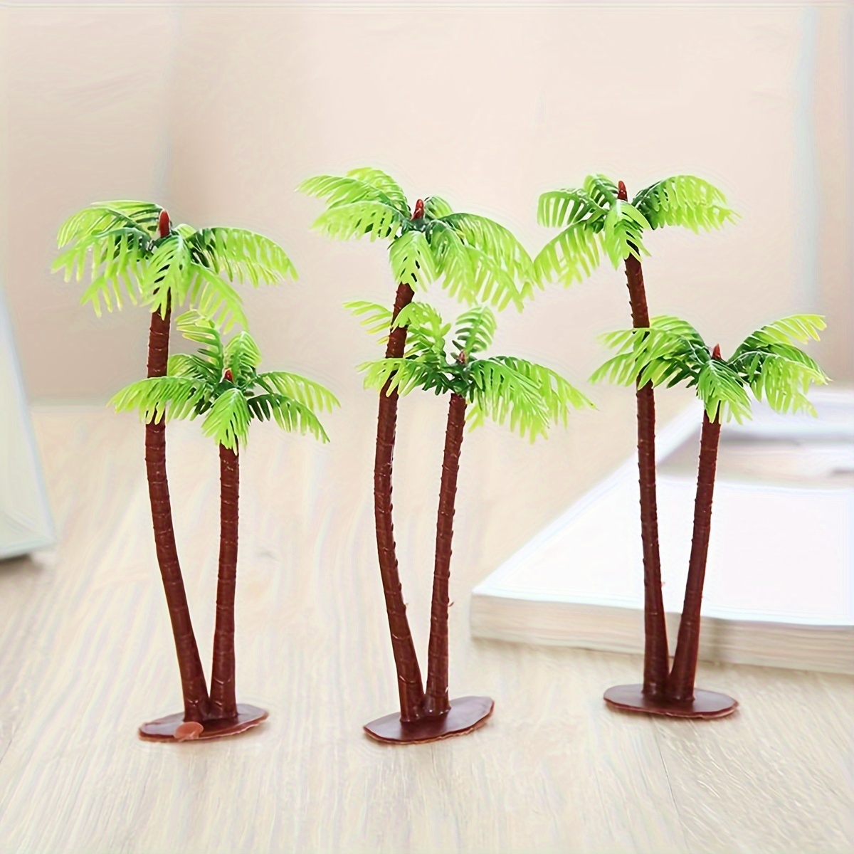 10pcs real touch mini palm trees artificial coconut tree - Temu