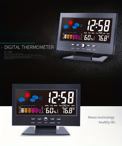 Orologio Meteo 1pc Orologio A Retroilluminazione A Controllo - Temu Italy