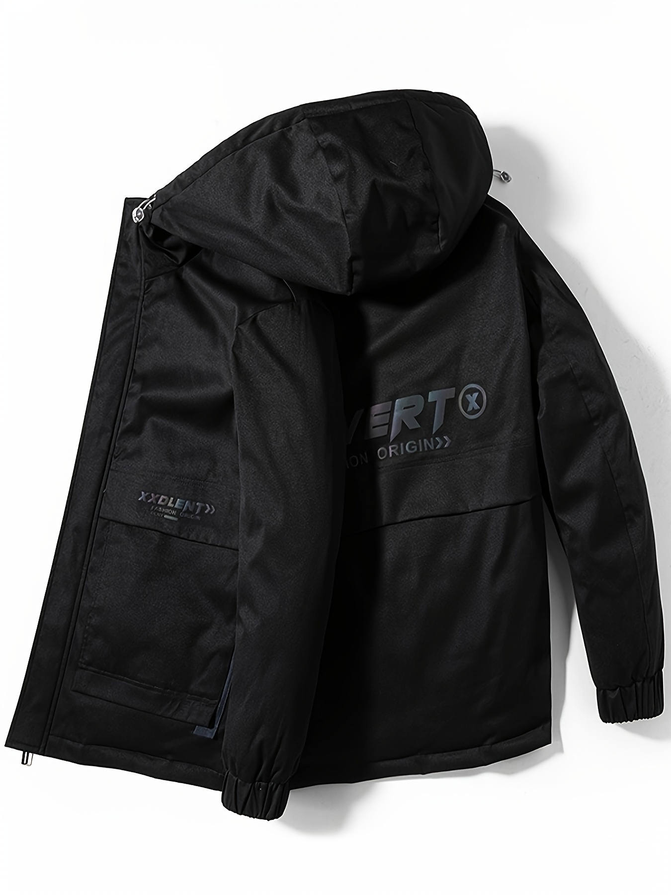 Loose Fit Hooded Jacket - Black - Men