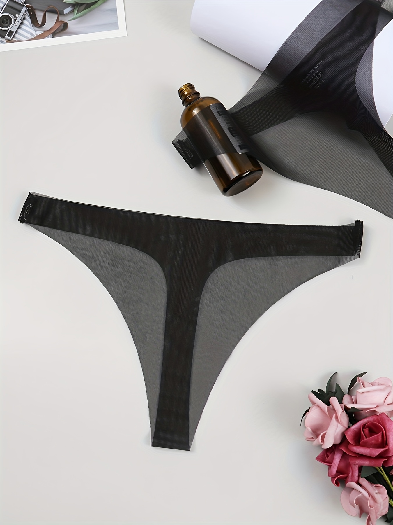 Seductive Mesh Thongs, See Through Intimates Panties, Women's Sexy Lingerie  & Underwear