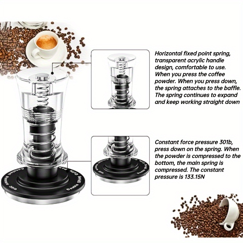 Adjustable Depth Coffee Tamper Calibrated Steady Pressure - Temu