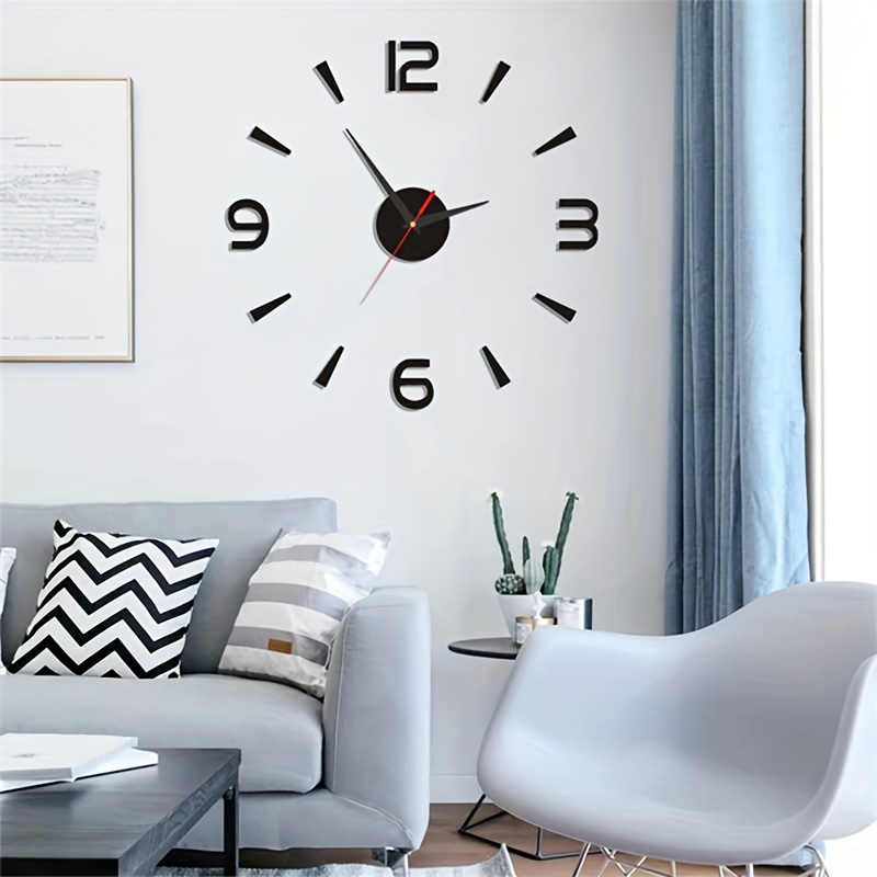 3D Wall Clock Luminous Frameless Wall Clocks DIY Digital Clock Wall  Stickers Silent Clock for Home Living Room Office Wall Decor