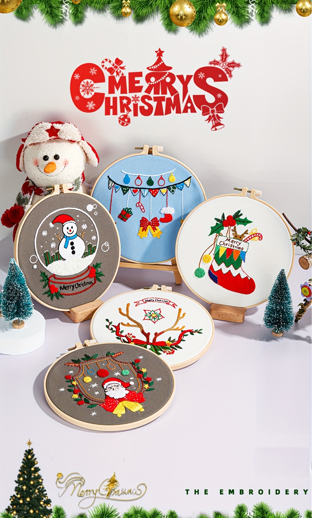 Christmas Pattern Embroidery Kit, Christmas Embroidery Set, With Embroidery  Hoop, Color Threads, Needles And Instructions, Diy Handmade Embroidery  Materials & Tools, Suitable For Adults Beginners, Christmas Embroidery  Decoration - Temu Philippines