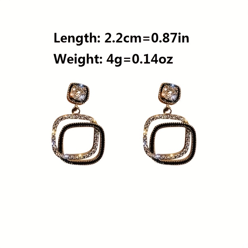 Square Earrings Drop Earrings Net Celebrity Ear Jewelry
