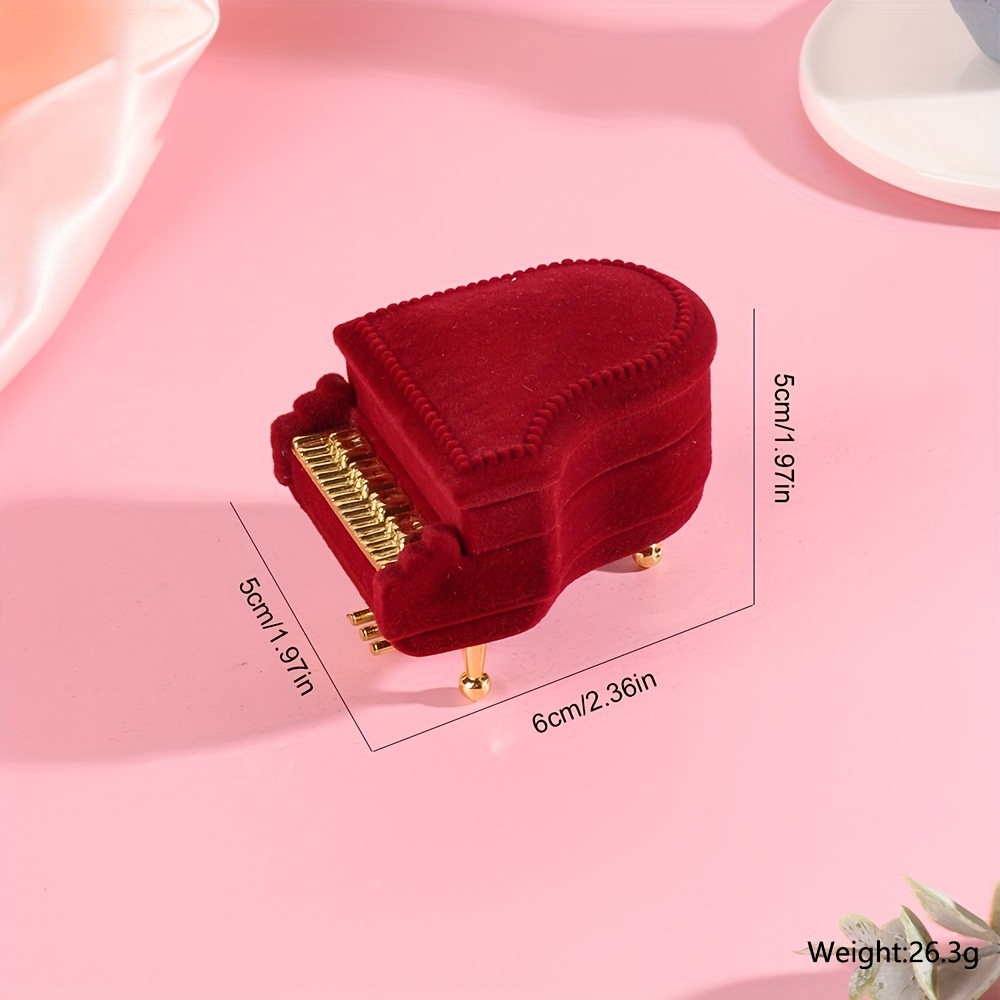 Romantic Piano Ring Box Jewelry Storage Box