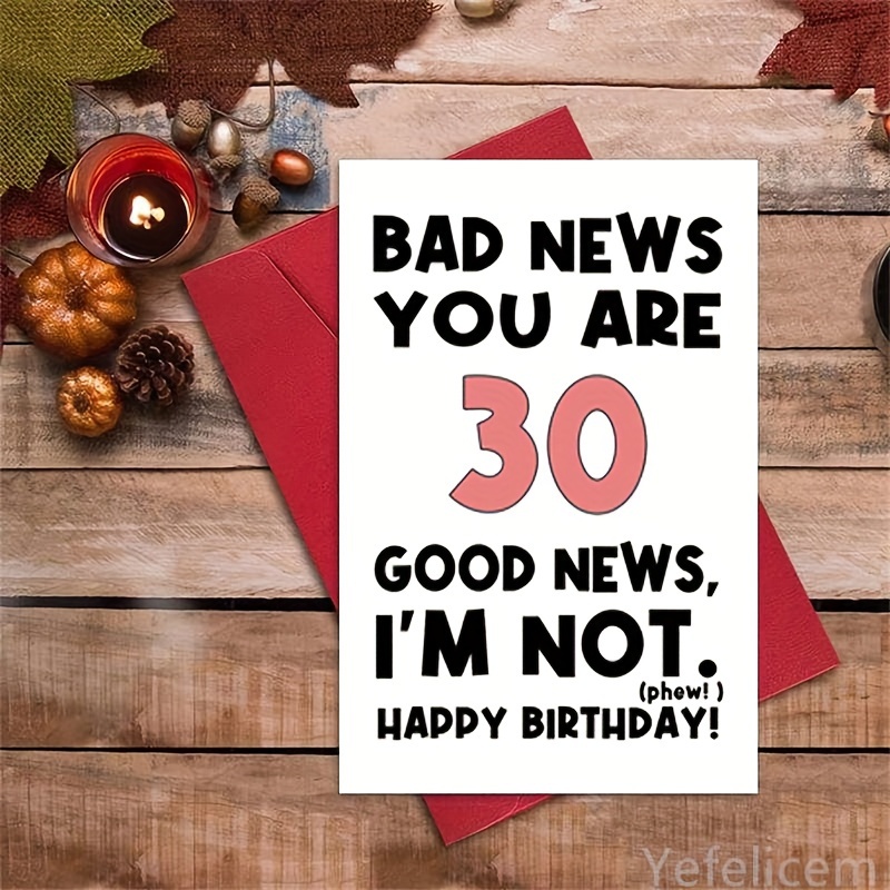 funny 30th birthday card for men women happy 30th birthday card for friend brother sister 30 years old birthday greeting card youre 30 im not 5 7in envelope included