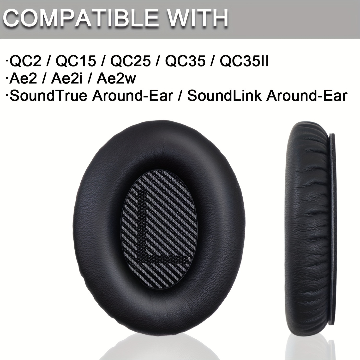 Coussinets d'oreille pour Bose QC35 I/II, QC25, QC15, QC 2 AE 2, AE