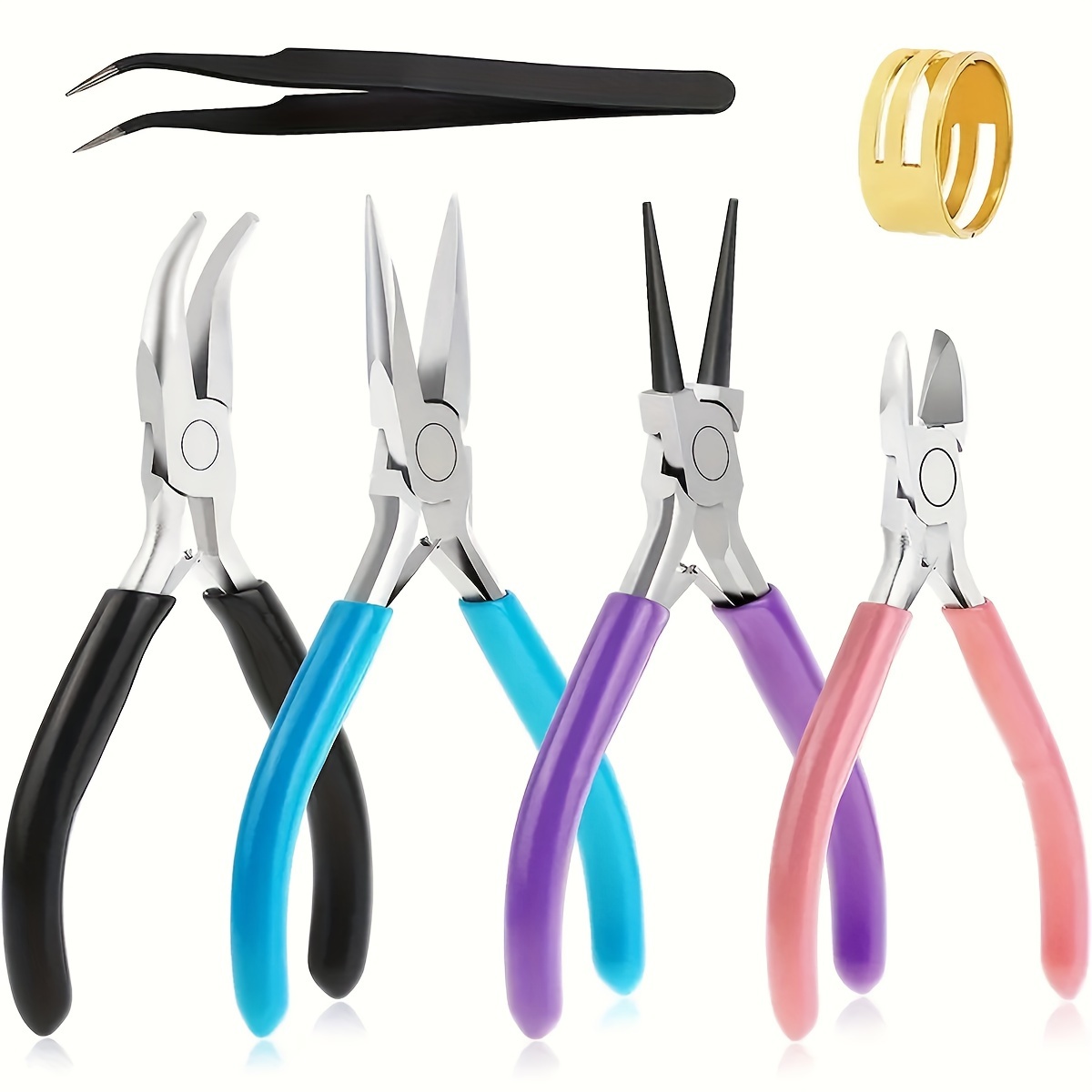 Jewelry Pliers Set, Paxcoo 3Pcs Jewelry Making Tools Kit includes