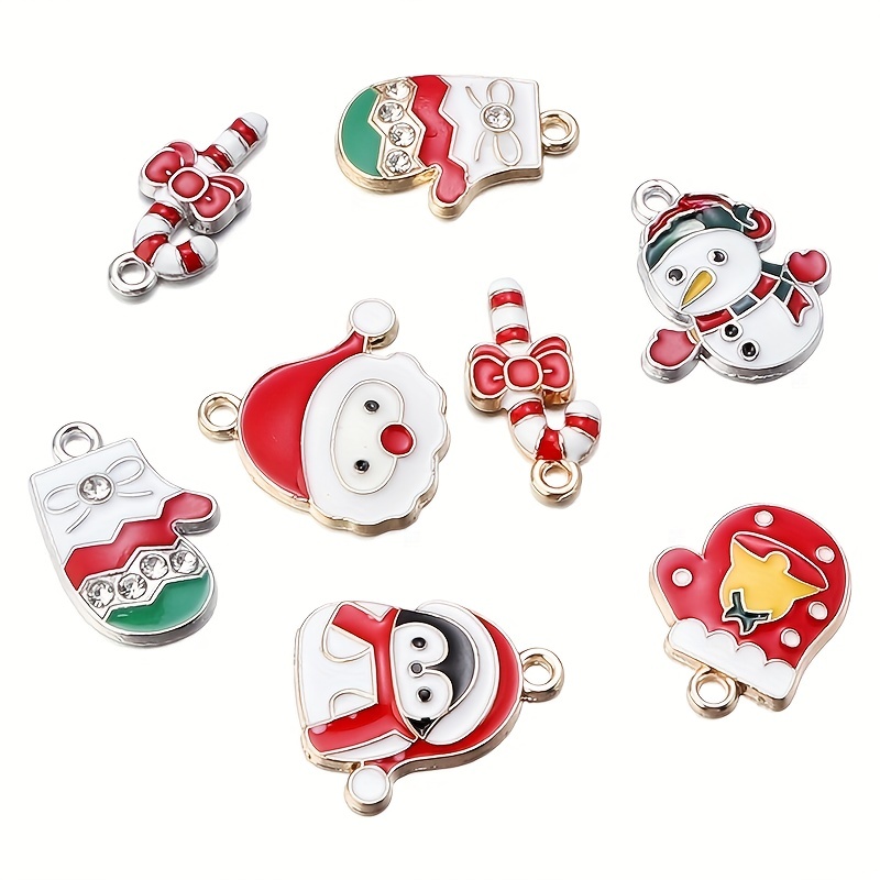 Random Cute Cartoon Christmas Styles Resin Charms Decoration - Temu