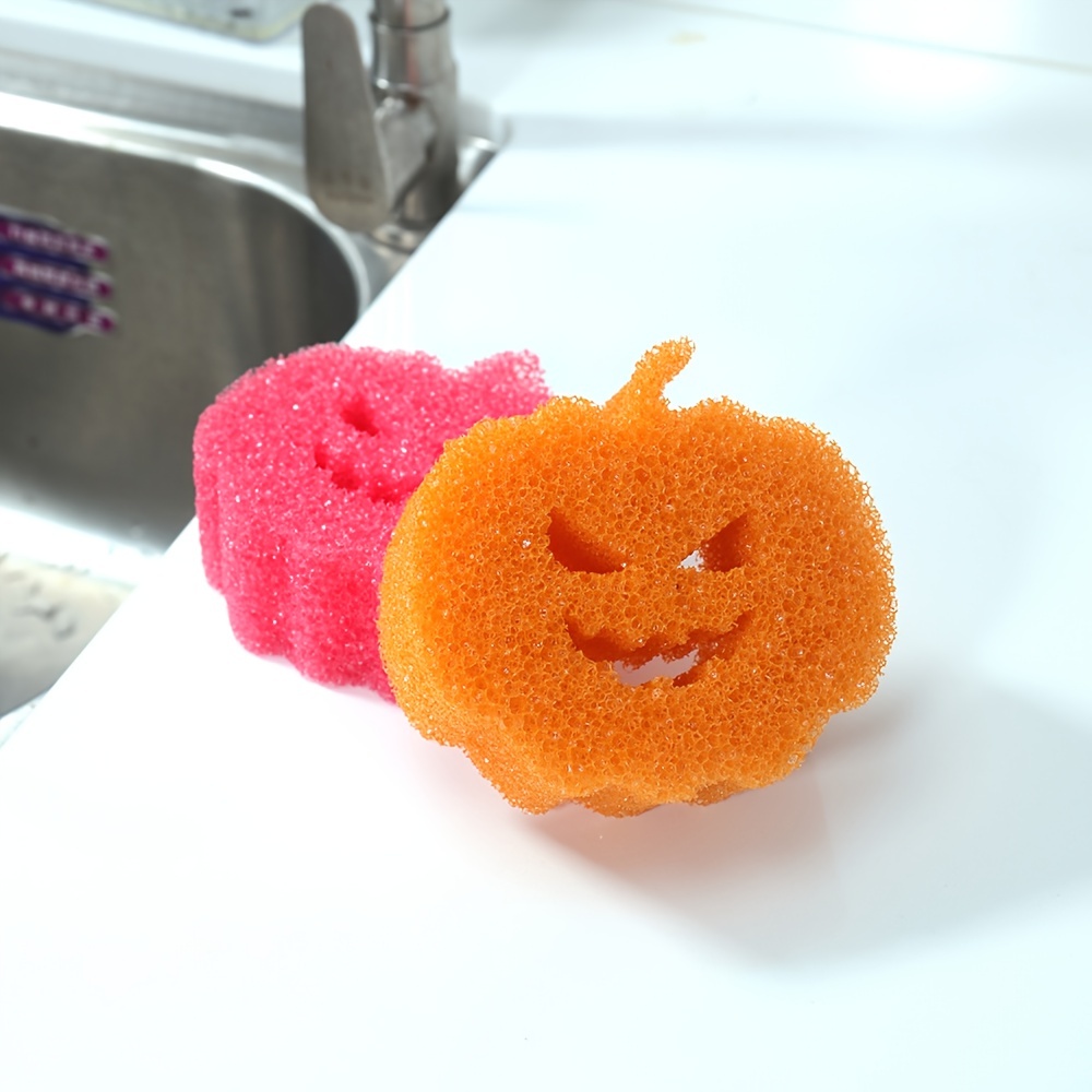 Halloween Pumpkin Shaped Cleaning & Temperature Sensitive Sponge