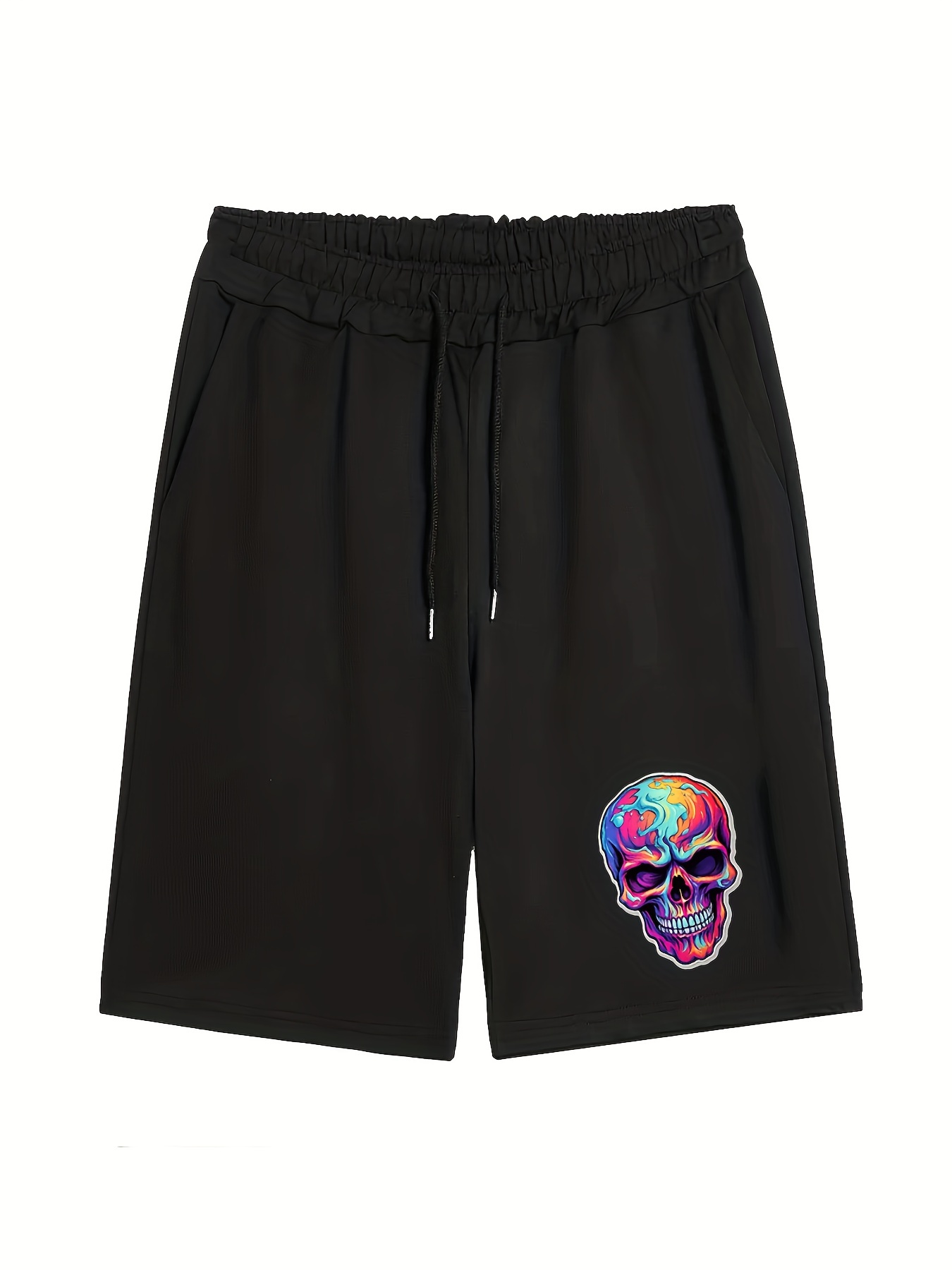 Summer Solid Color Drawstring Hot Pants Casual Elastic Waist Shorts Beachwear La - Foto 6