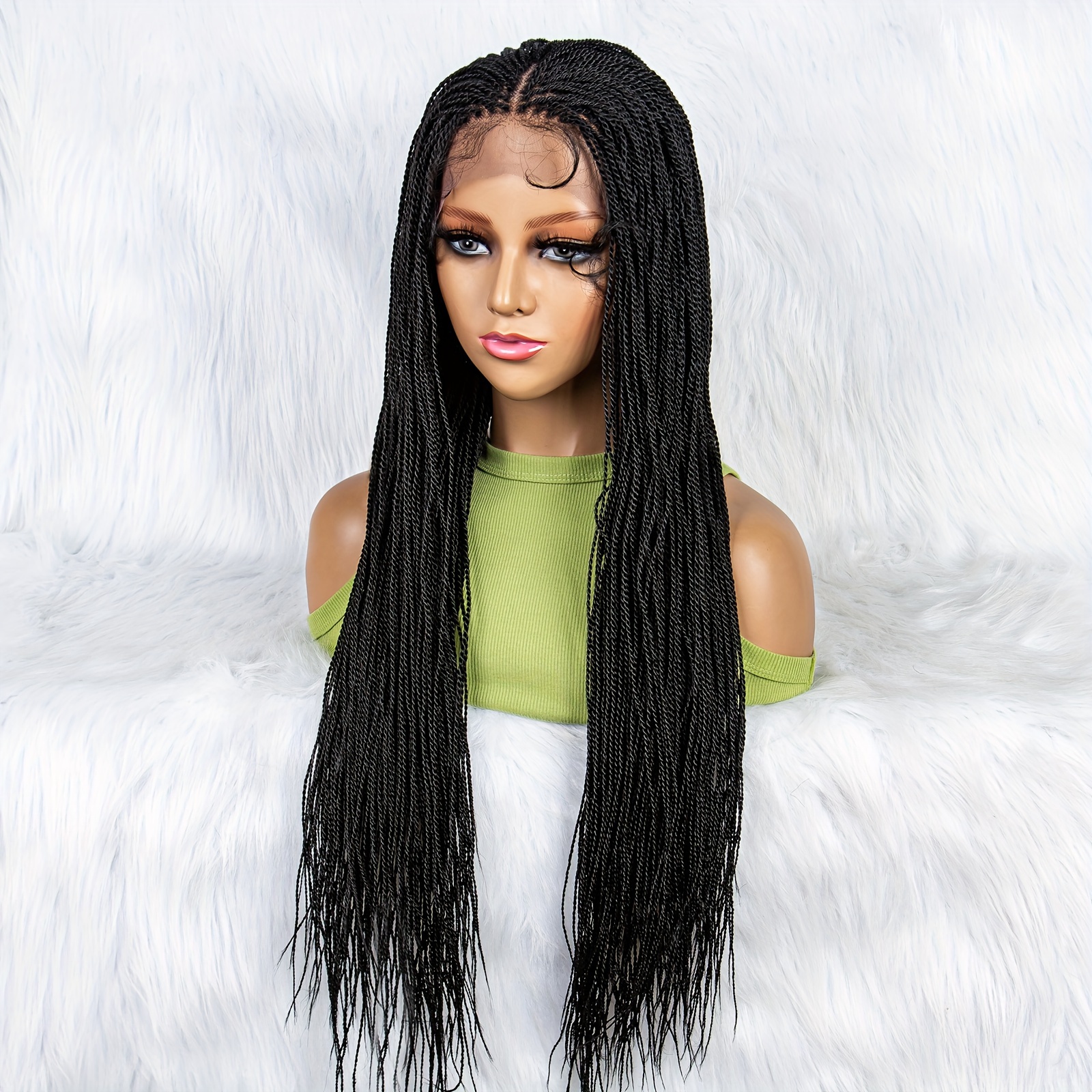 Green on sale braided wigs