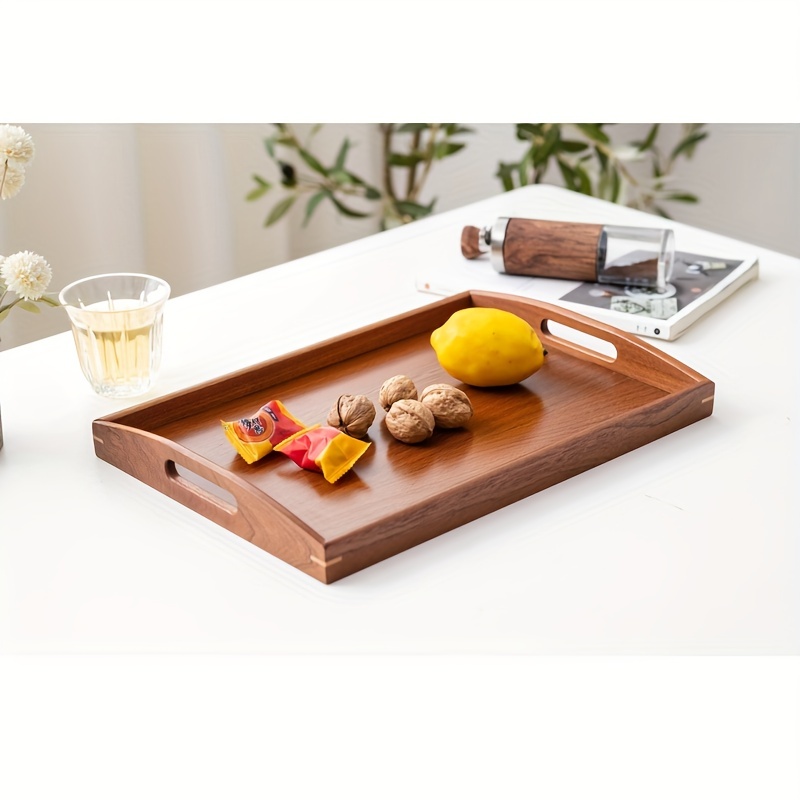 Food Serving Tray Wood Serving tea Tray Serving Tray With Handle, Large  Wood Serving tea Water Drinks Tray Serving tea Tray, Serving Tray, Wood Craft  Tray Wooden Breakfast Tea Serving Tray With