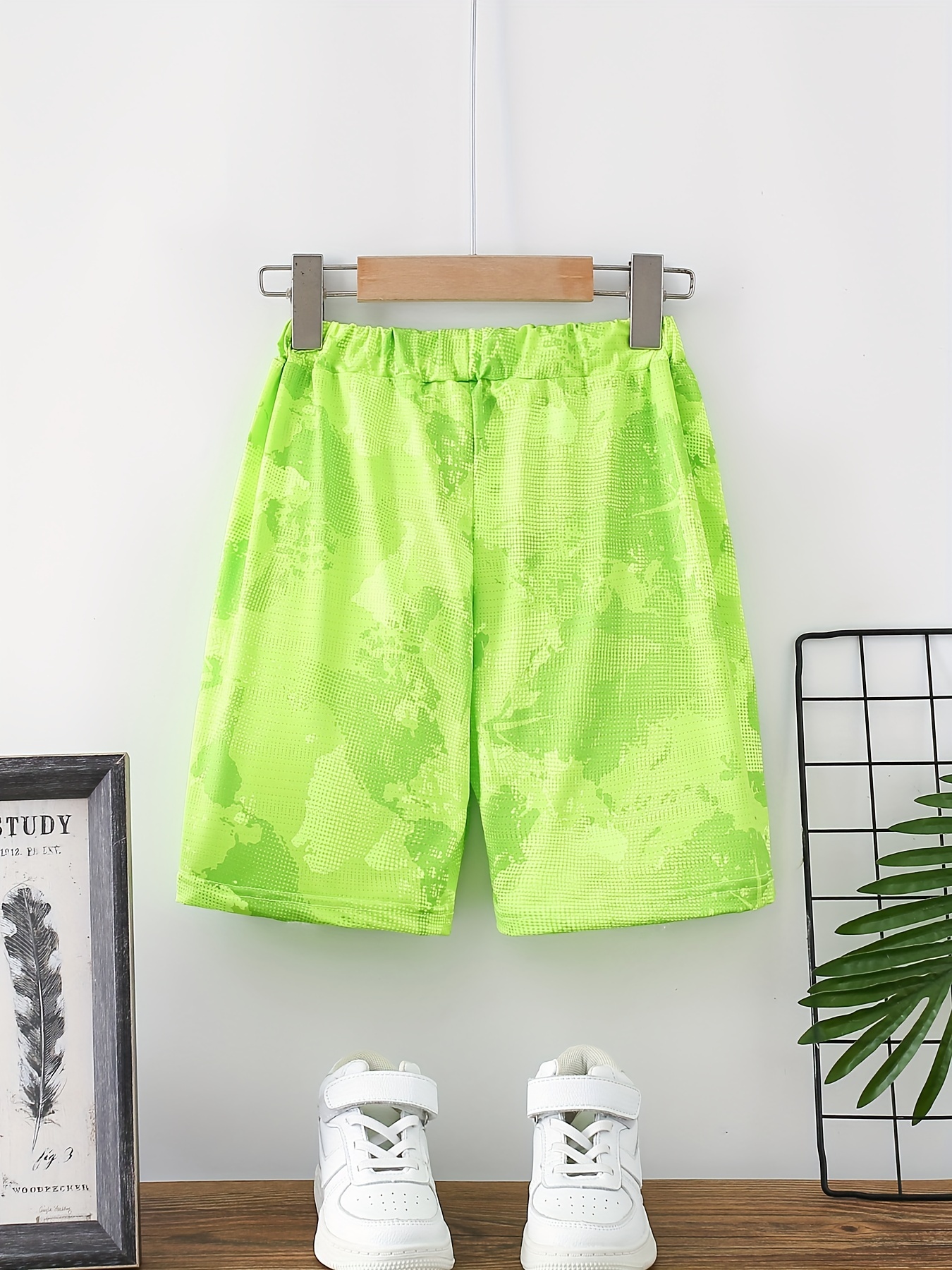 boys green athletic shorts