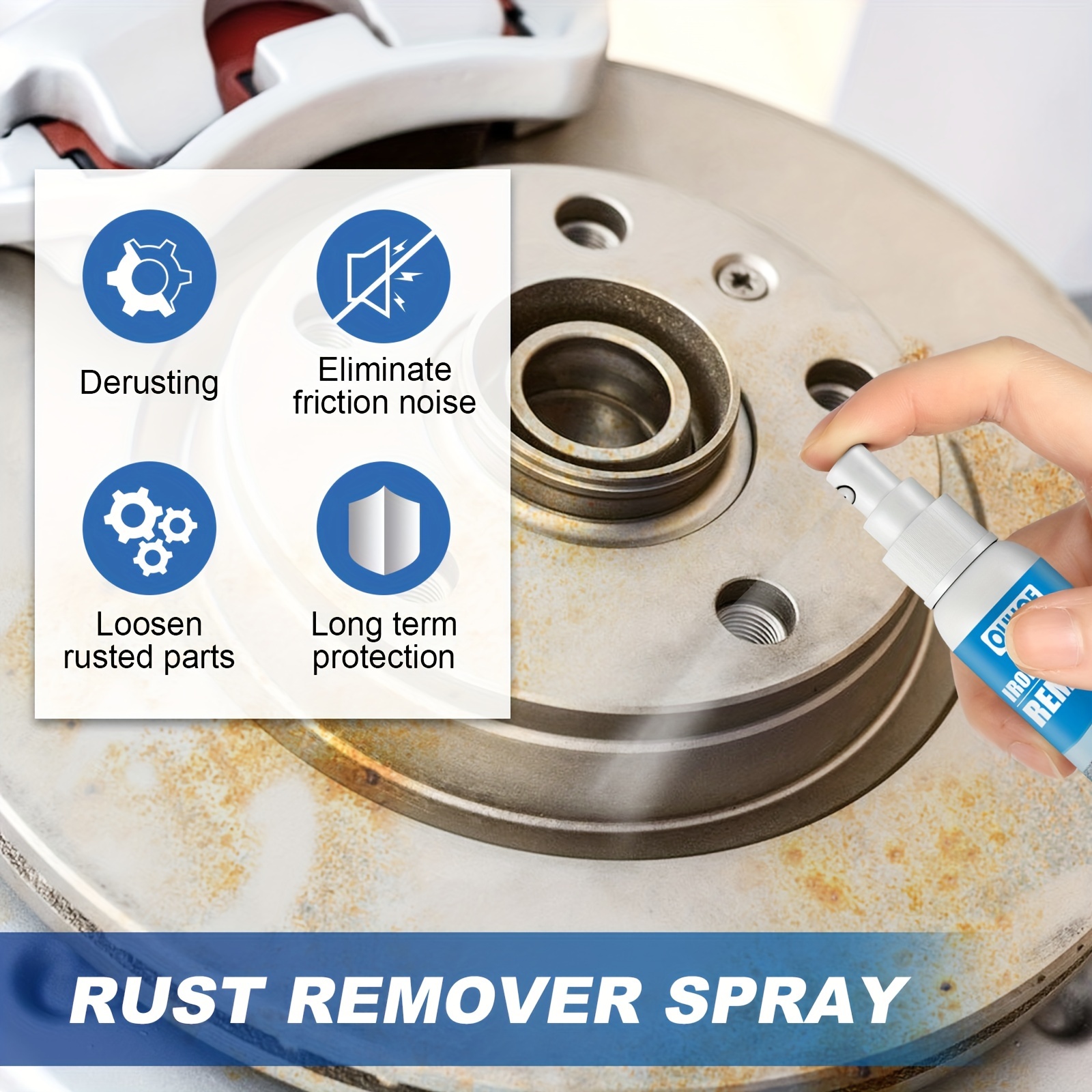 Multi-purpose Vehicle Wheel Rust Remover Auto Paint Rust Cleaner  Decontamination Brightener Home Rust Remover Tool Rust Remover Conversion  Agent