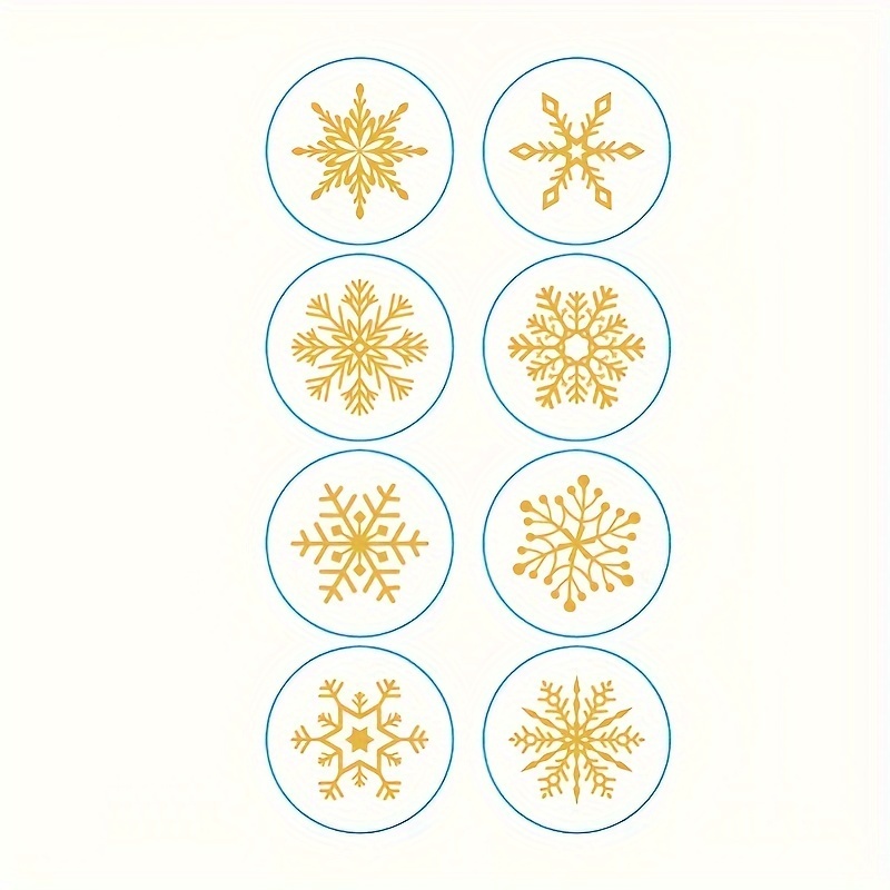 Volume Snowflake Bronzed Pet Transparent Stickers/8 Pattern - Temu