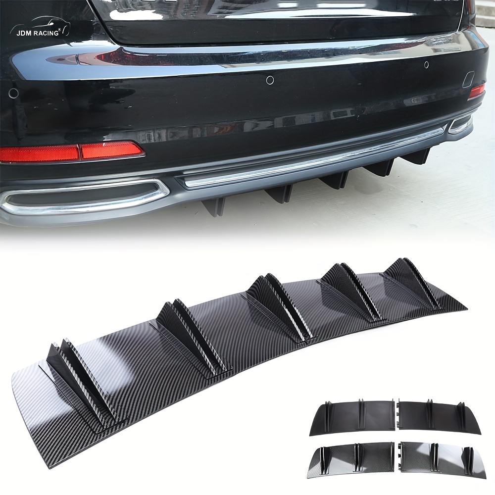Car Rear Bumper Lip ABS Rear Shark Chassis Fin Style Curved Bumper Lip