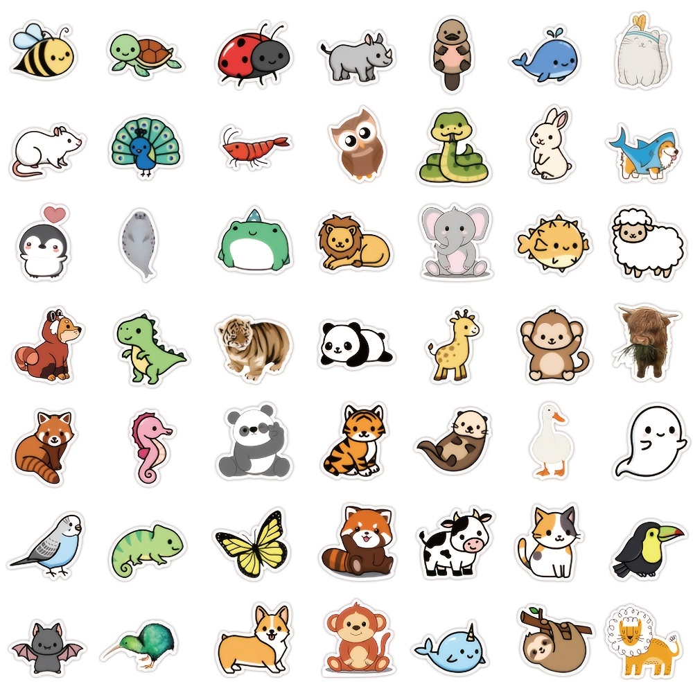 Adorable Animal Stickers Perfect For Phones Laptops Water - Temu