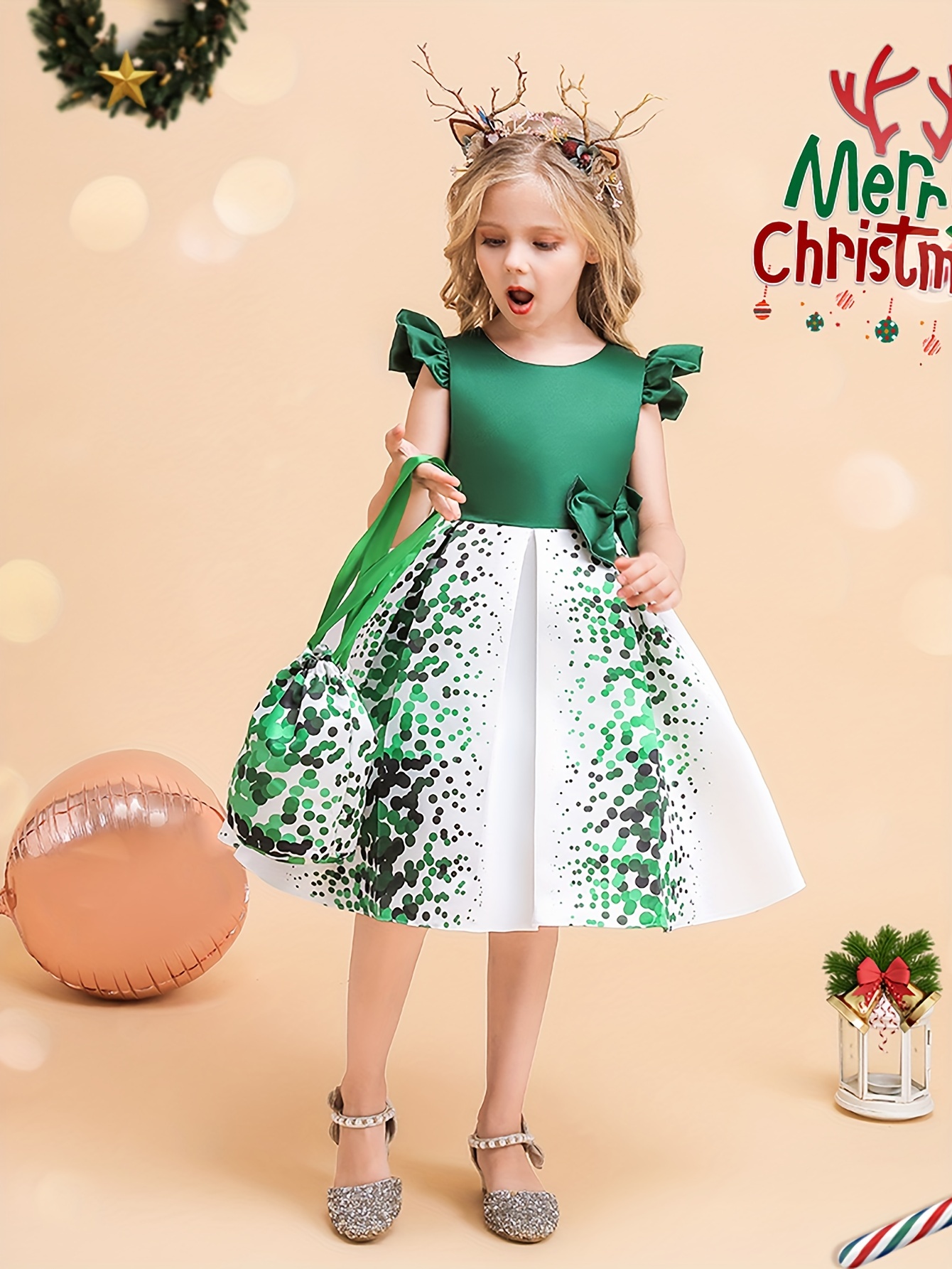 Tenues De Noël Pour Fille 2 Pièces Ensemble De Robe Avec Sac - Temu Canada