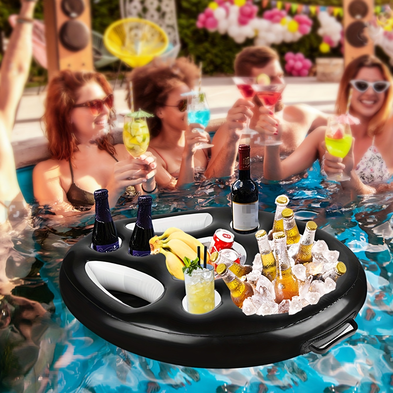 Inflatable Floating Cup Holder Swimming Pool Beverage - Temu