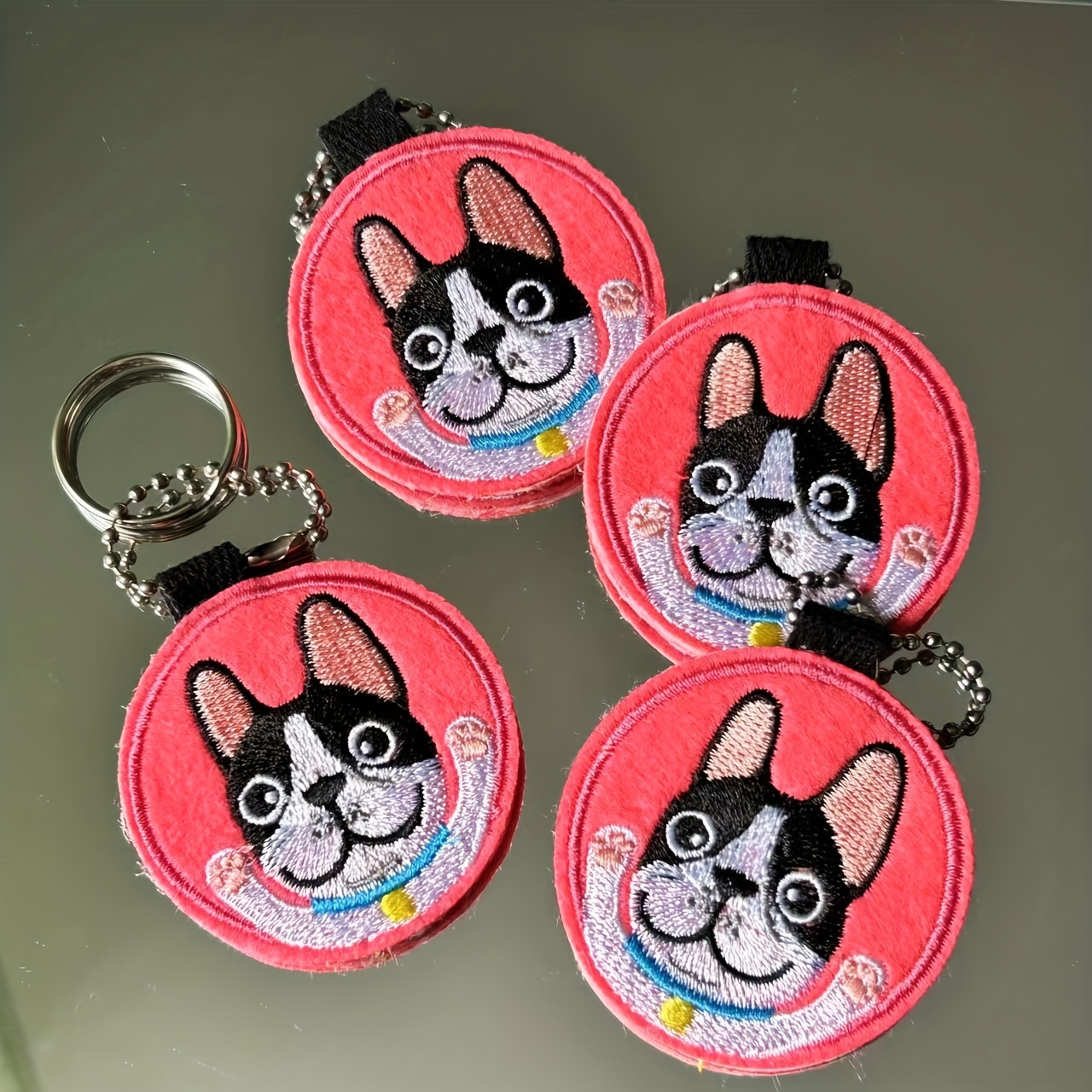 Keychain - French bulldog embroidered gifts