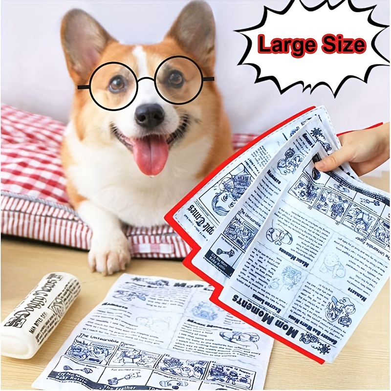 

Pet Dog Newspaper Toy, Chew Durable Squeaky Toy Interactive Dog Teeth Molar Toys