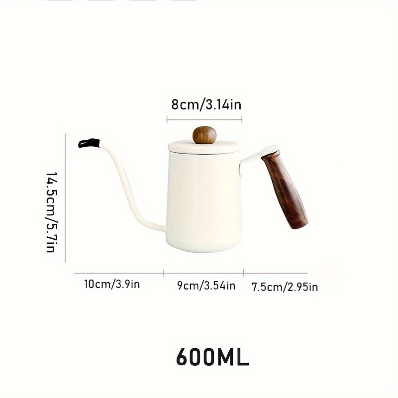 Ear Mounted Coffee Hand Flushing Coffee Pot 304 Stainless Steel Coffee  Pouring Pot Walnut Handle Fine Mouth Swan Neck Coffee Pot Outdoor And Home  Coffee Equipment Drip Filter Coffee Pot - Temu