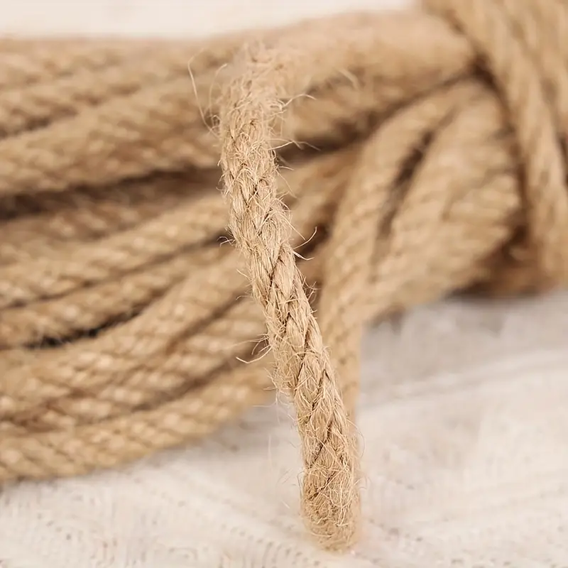 33 Feet Natural Thick 10MM Jute Hemp Rope Strong String Craft Twine for DIY  & Arts Crafts, Packing Floristry Bundling