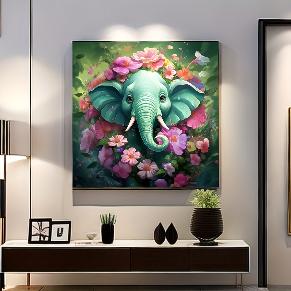 Kits Arte Pintura Diamante Imitación Adultos Diseño Elefante - Temu