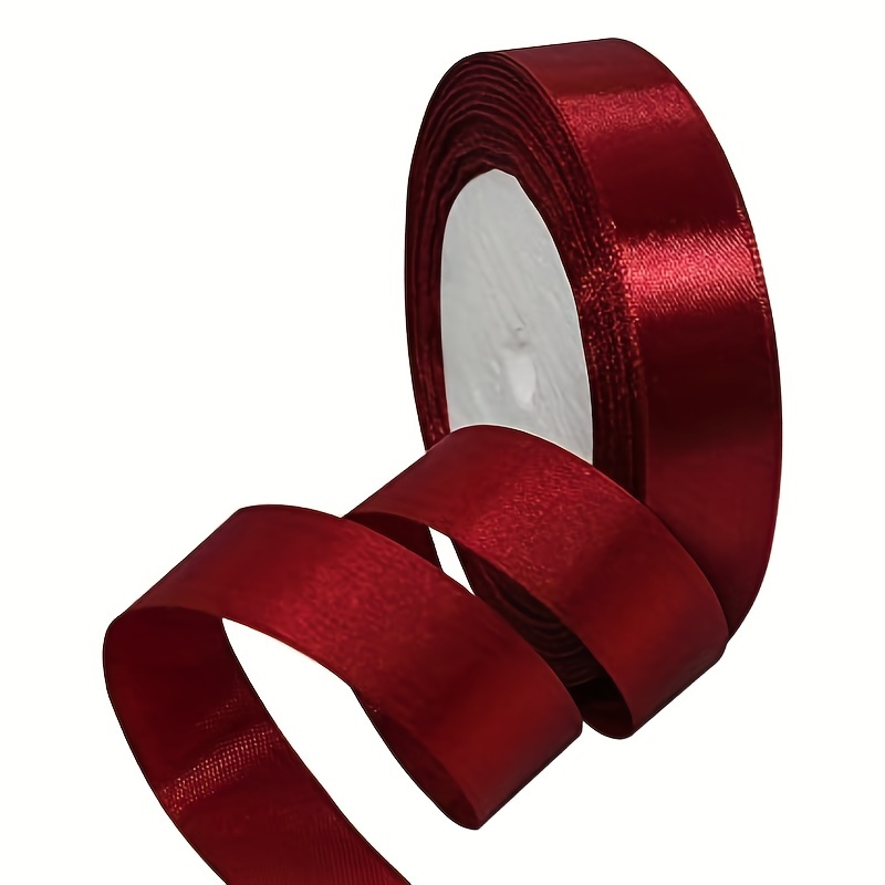 HimBen 1-1/2 Inch 100 Yards Satin Ribbon for Gift Wrapping Red, Polyester  Solid Fabric Ribbon Roll for Birthday Wedding Party Decoration, Sewing
