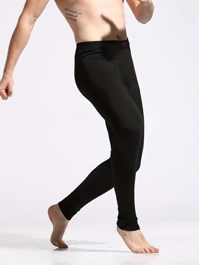Men's Ultra soft Fleece Slim Fit Thermal Underwear Bottoms - Temu Canada