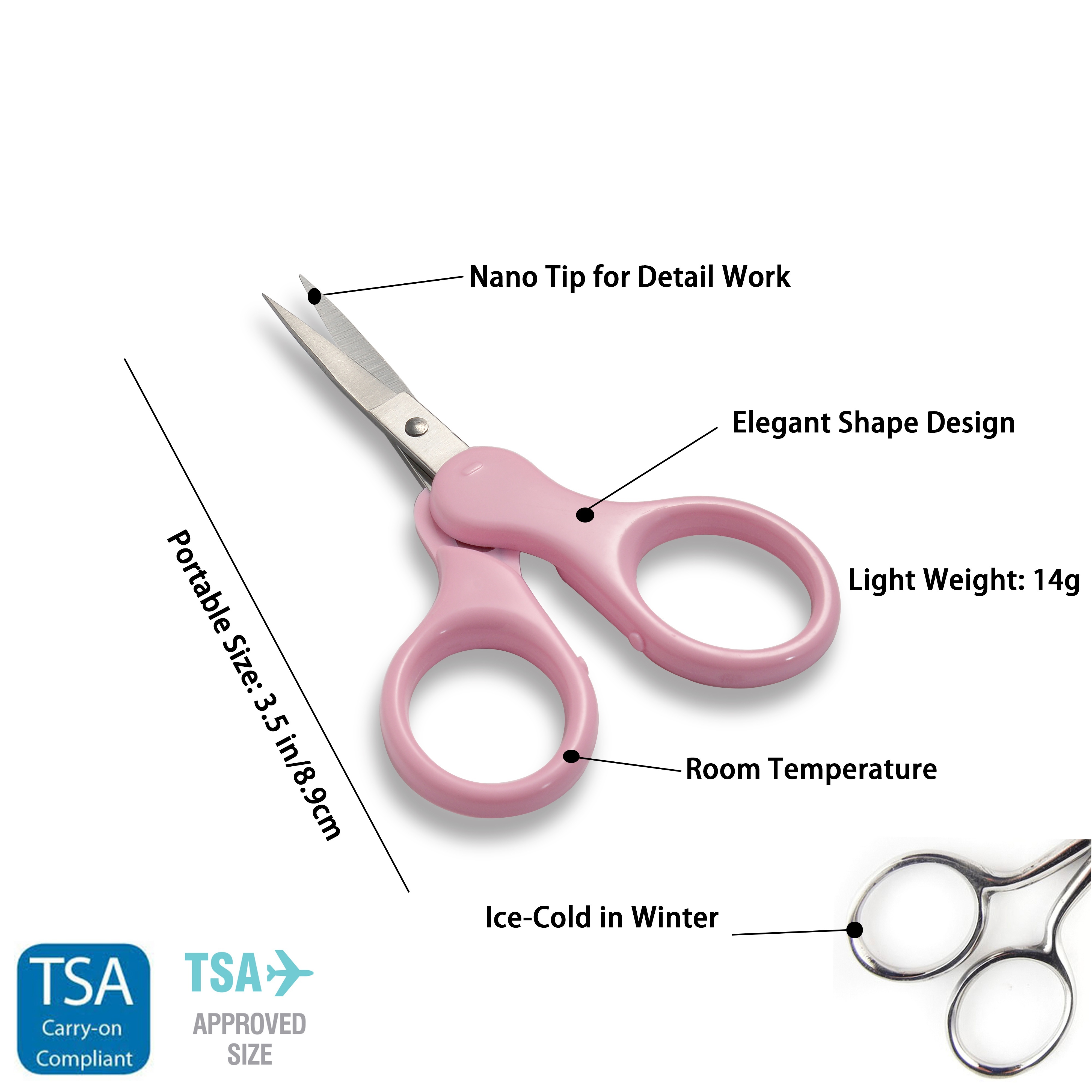 Sharp 5 inch Embroidery Scissors - TSA Compliant