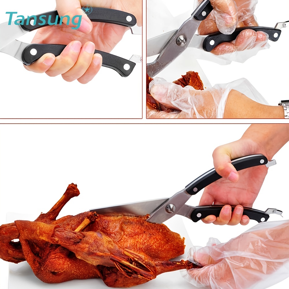 Tansung Poultry Shears Heavy Duty Kitchen Shears With Anti Slip Handle  Safety Lock Poultry Scissors For Meat Chicken Bone Poultry Spring Loaded  Dishwasher Safe Black, Shop The Latest Trends