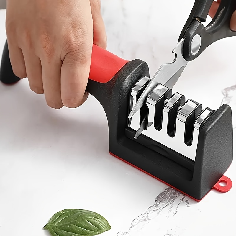 1pc Manual Knife Sharpener, Portable Stainless Steel Knife Sharpening Tool,  For Kitchen