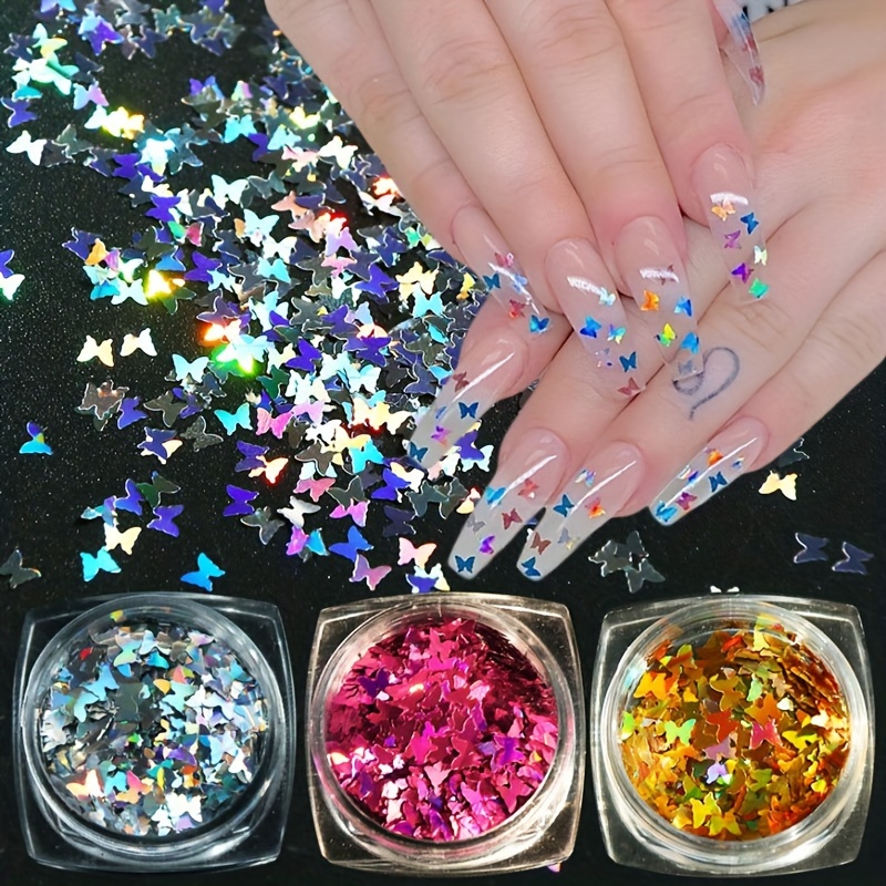  Red Nail Art Glitter Stickers Decals Heart Nail Sequins Charms  Butterfly Nail Supplies Sparkle Nail Flakes Shiny Letter Maple Star 3D  Design for Acrylic Nail Charms Valentine Day Nail Decorations 