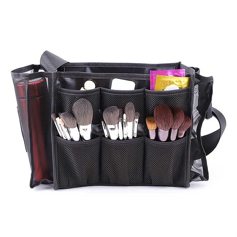 Large Makeup Bag, BAGSMART Double Layer Cosmetic Bag Travel Makeup Case  Organizer with Shoulder Strap for Cosmetics Makeup Brushes Toiletries  Travel Accessories (Large, Black) Large- Black