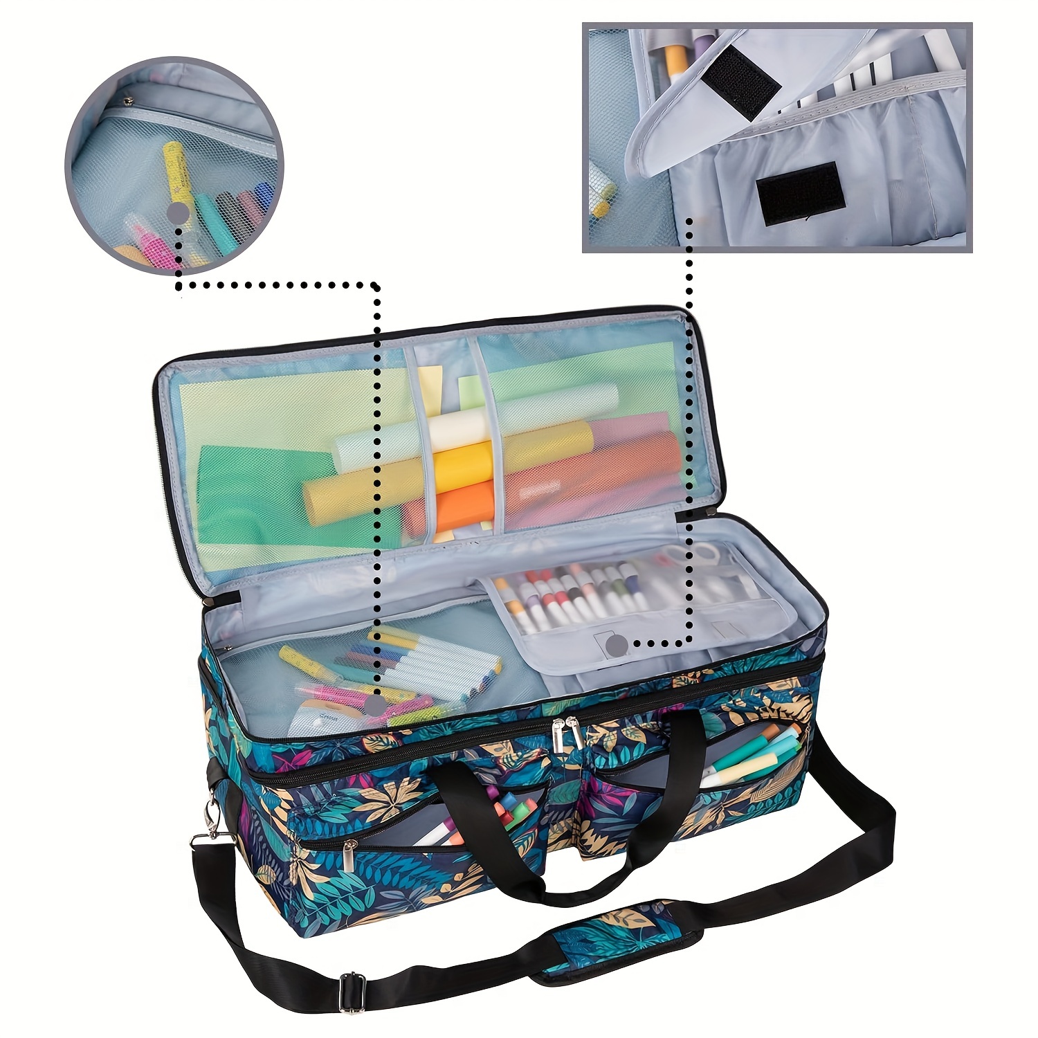 Carrying Case, For Cricut Explore Air 1 2 3, Double-layer Bag Compatible  With Cricut Maker 1 2 3