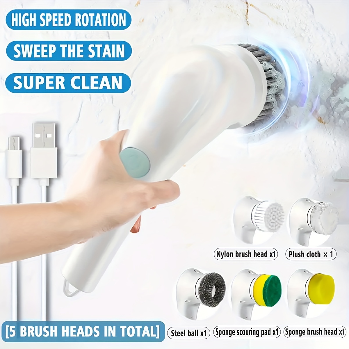 Multi functional Electric Cleaning Brush Household Pot Brush - Temu