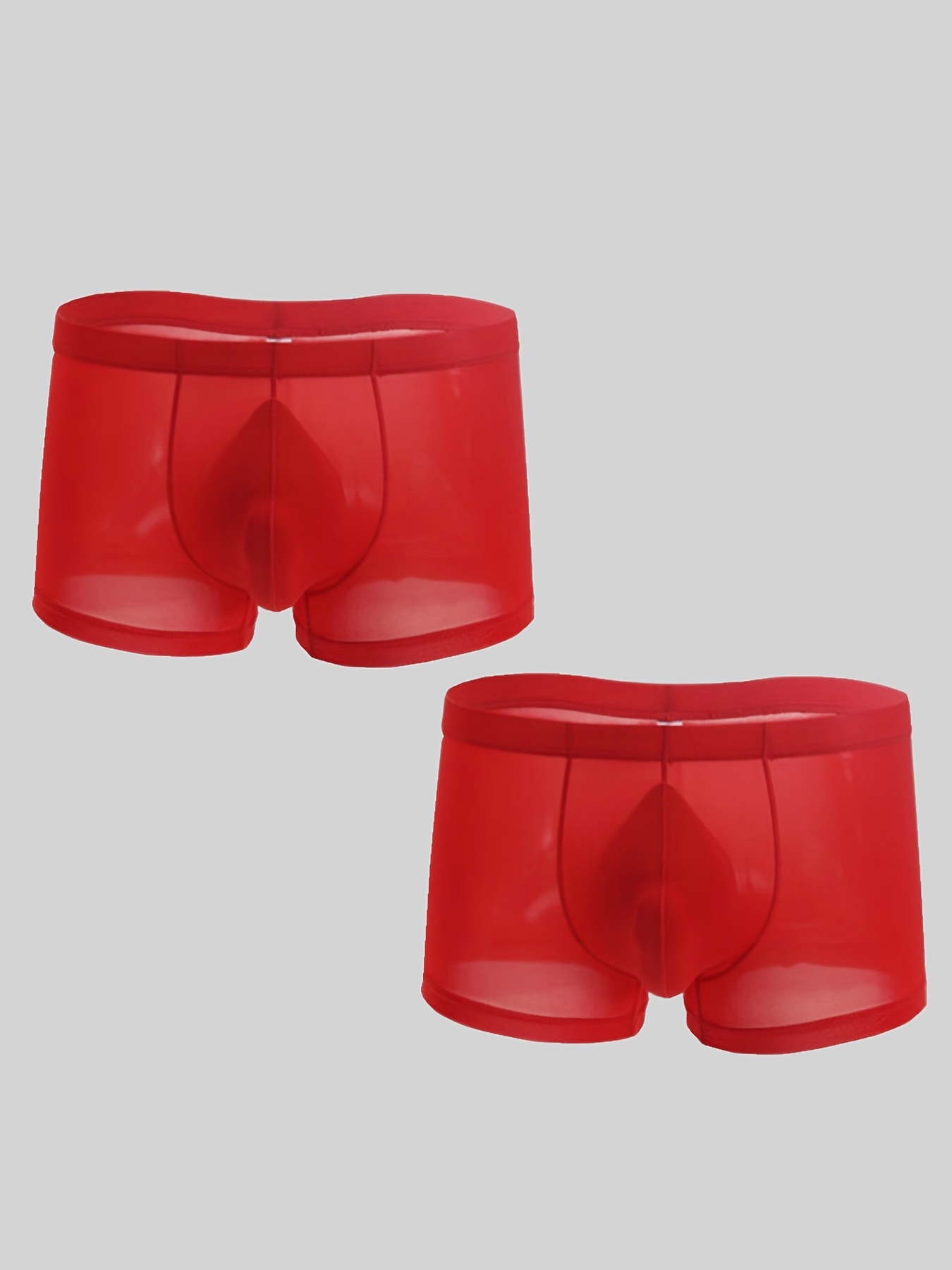 1pcs Men's New Year's Red Boxer Briefs Solid Boxer Briefs Underwear