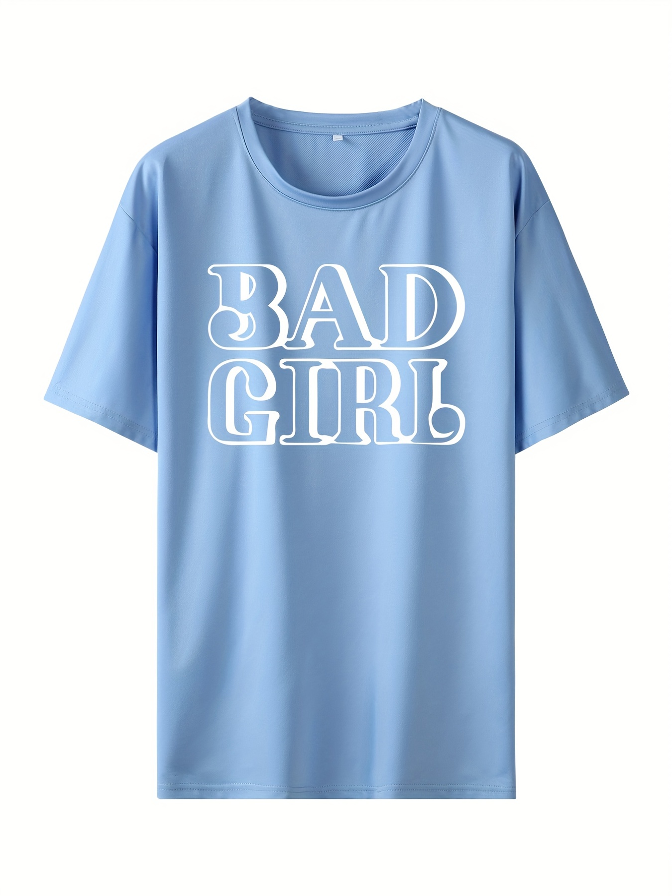 Bad Girl Letter Graphic Print Men's Creative Top Casual - Temu