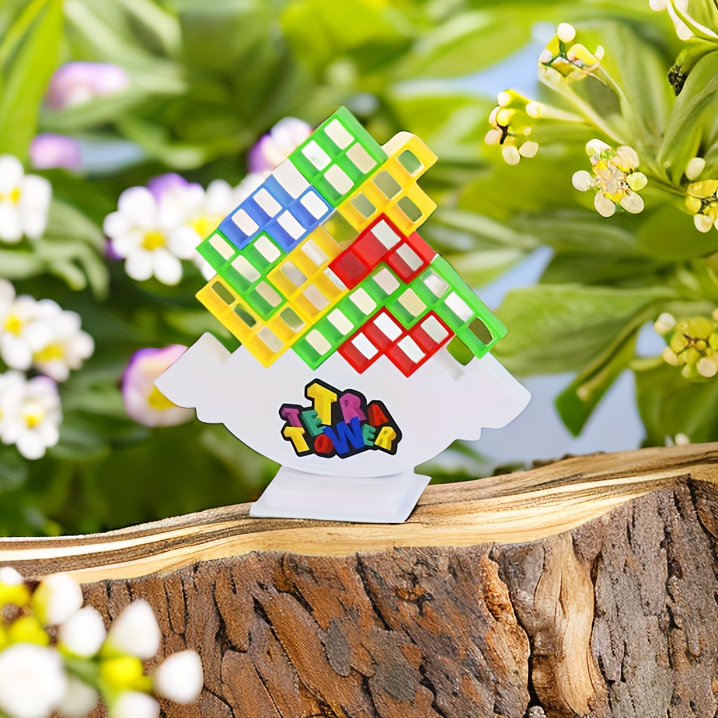 Tetra jogo de torre empilhamento blocos pilha blocos de construção  equilíbrio quebra-cabeça placa montagem tijolos brinquedos educativos para  crianças adultos