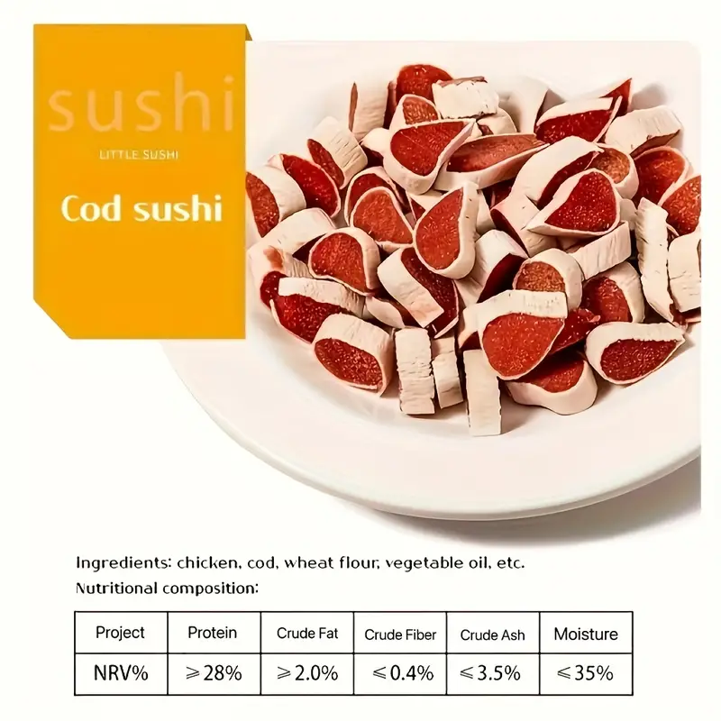 Freeze dried Cod Little Sushi Mix Dog Food Healthy And Tasty - Temu
