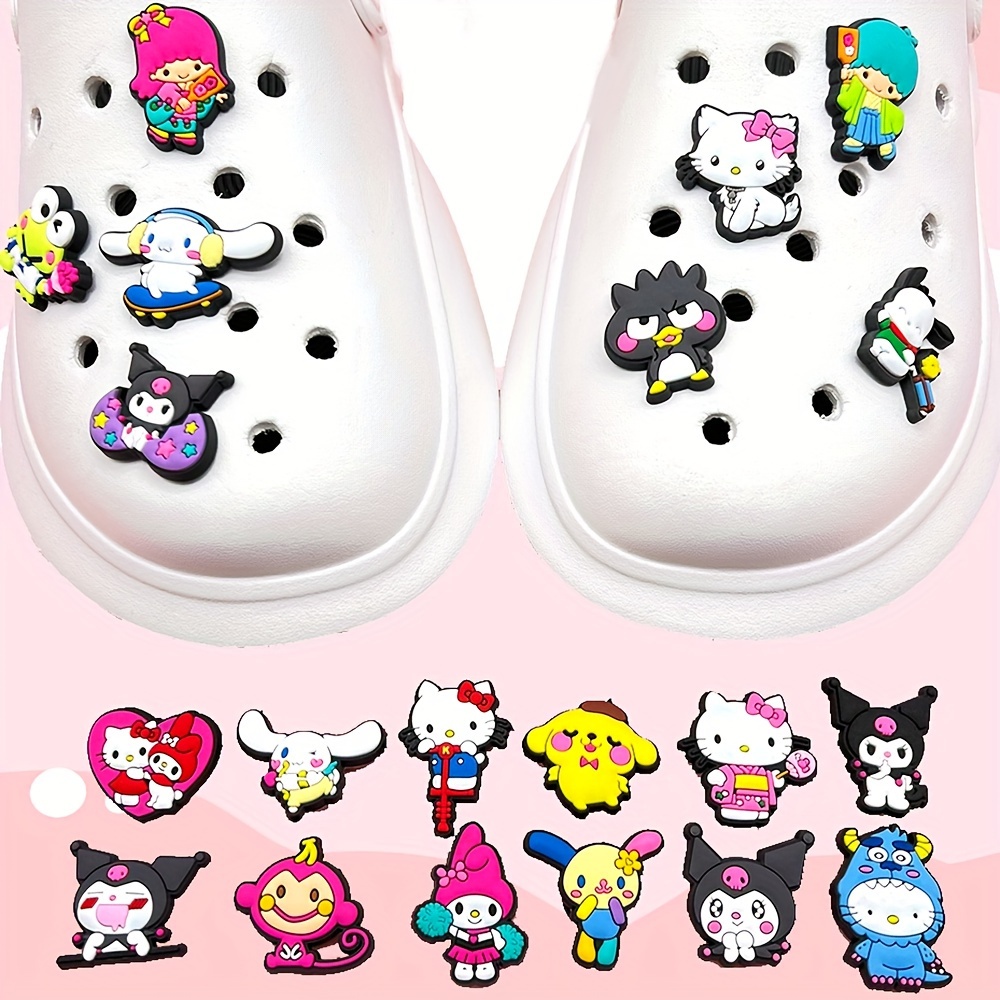 20/23/25/30 Pcs Cartoon Shoe Charms Croc Charms Shoe Decoration PVC Accessories,Temu