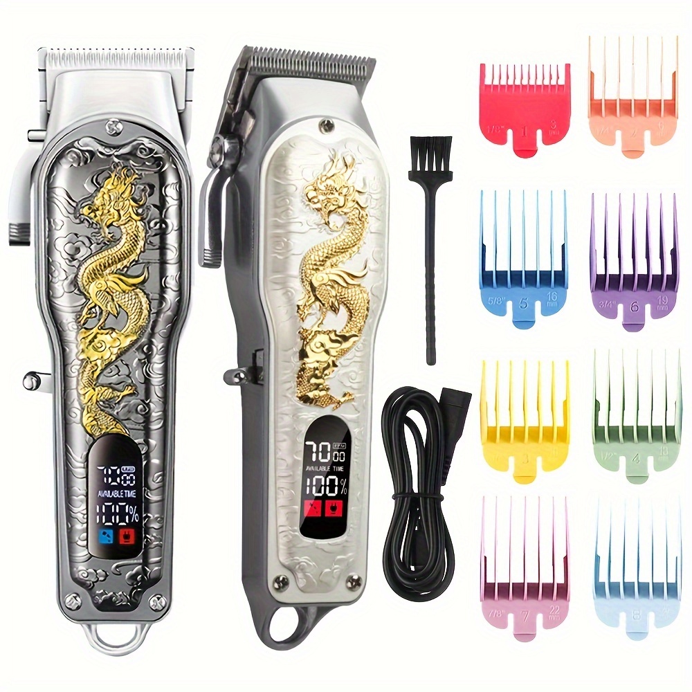 Transparent Electric Hair Clipper With Lcd Digital Display - Temu