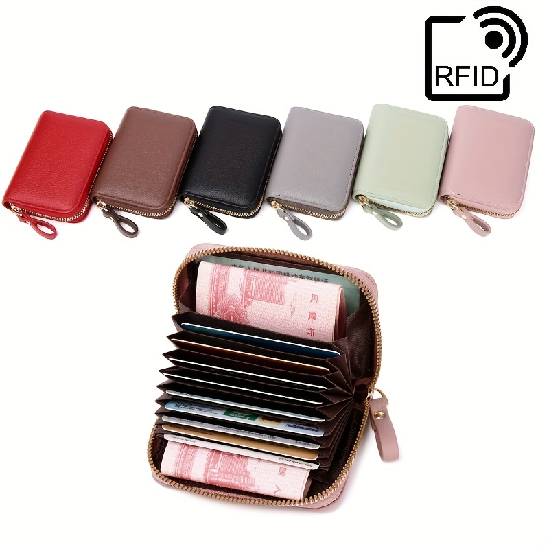Men's RFID Blocking Card Bag Zipper Holder