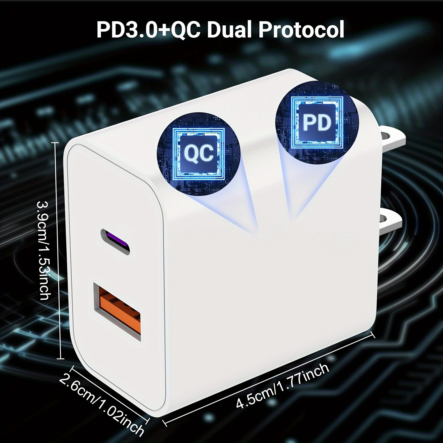  Bloque de cargador de pared USB C, paquete de 2 adaptadores de  corriente PD de doble puerto, bloque de carga rápida compatible con iPhone  15/15 Pro/15 Pro Max/15 Plus/14/13/12/11, XS/X, iPad