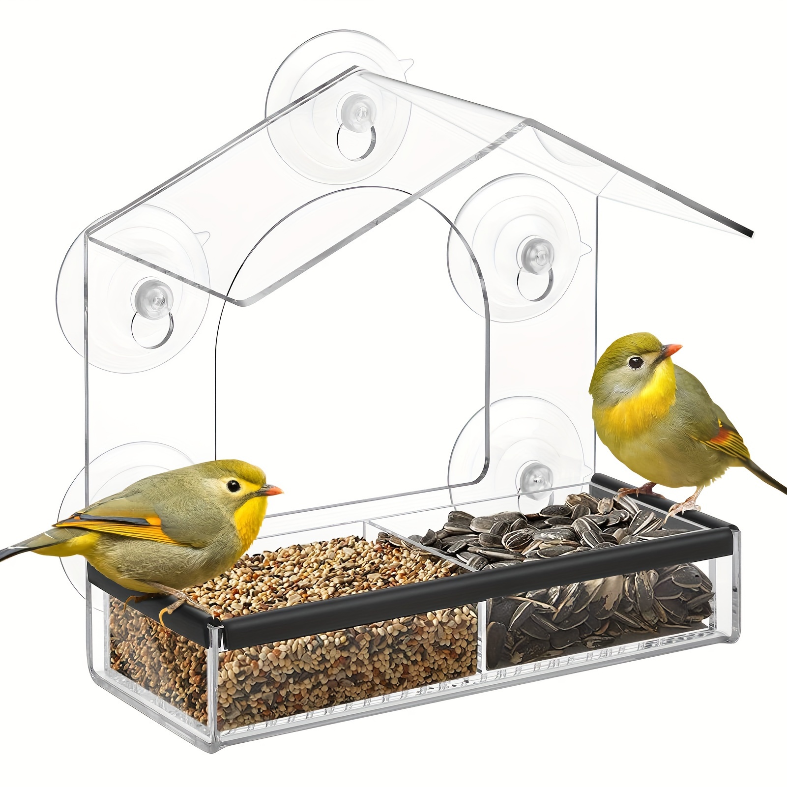 1pc Mangeoires Pour Oiseaux De Fenêtre Avec Ventouses Puissantes