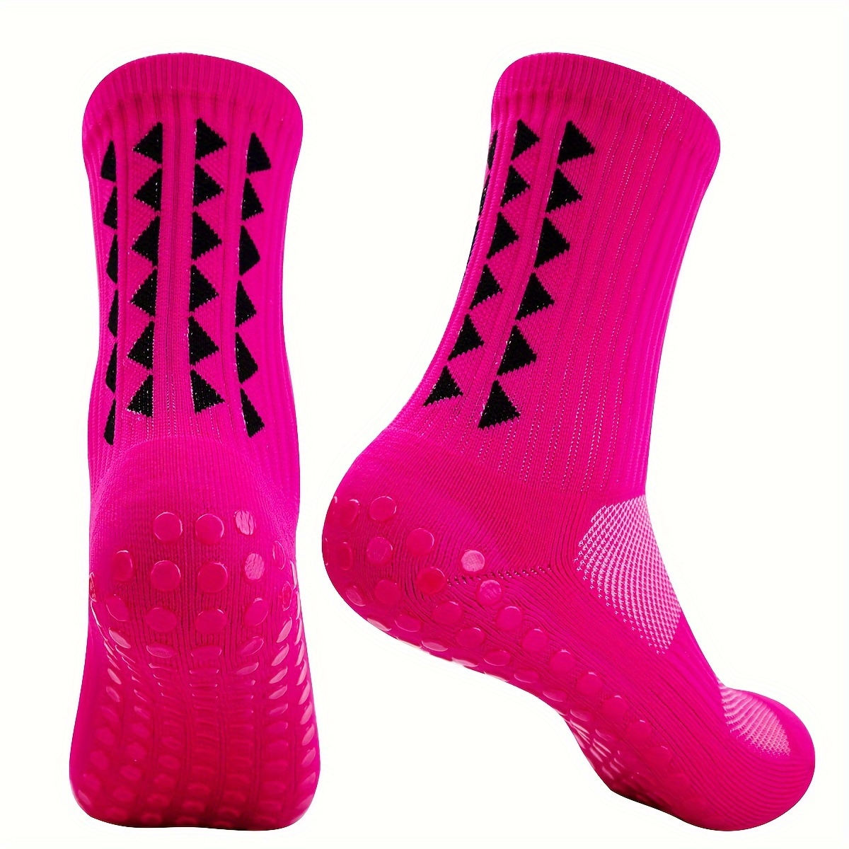 TEMU A Pair Of Double-pointed Gel Soccer Socks With A Towel Bottom, Breathable And Sweat-absorbing, Suitable For Spring And Summer Sports,