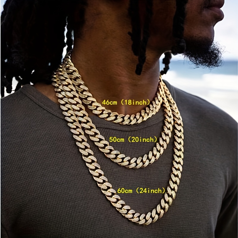 Hip Hop Geometric Cuban Chain Necklace Fashionable High - Temu